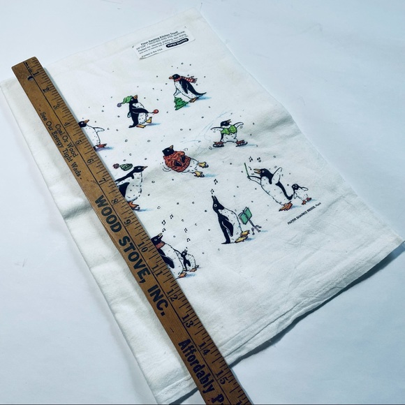 Flour Sack white towel penguins - Picture 2 of 6